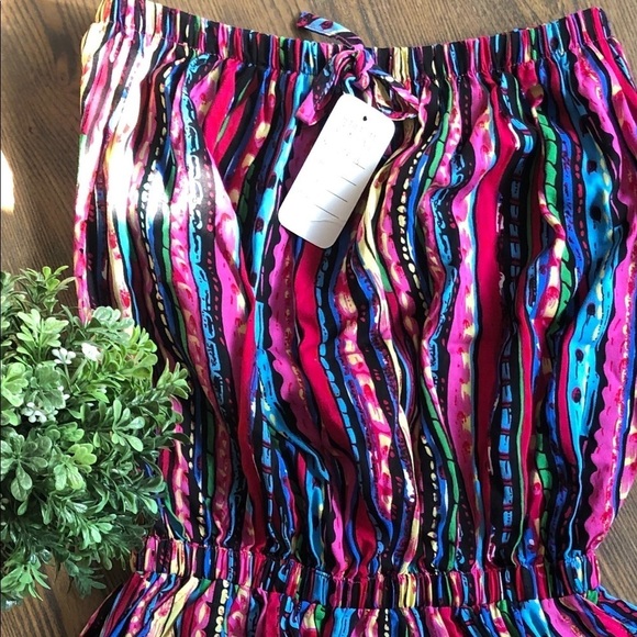 🎄 Hawaiian clothing romper shorts  colourful SZ S/M - Picture 1 of 9